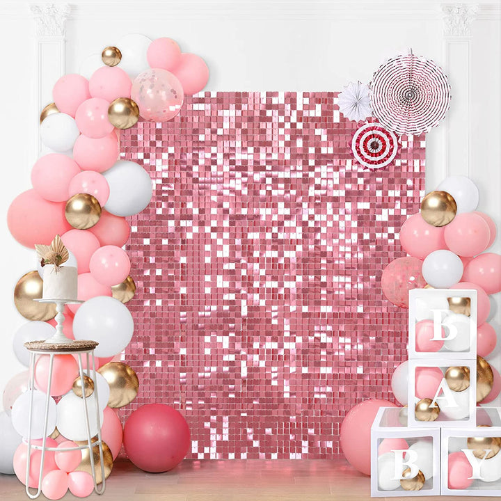 Gradient Pink Shimmer Wall Panels-Easy Setup Wedding/Event/Theme Party Decorations