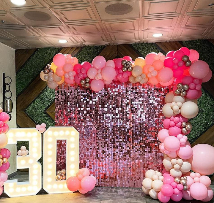 Gradient Pink Shimmer Wall Panels-Easy Setup Wedding/Event/Theme Party Decorations