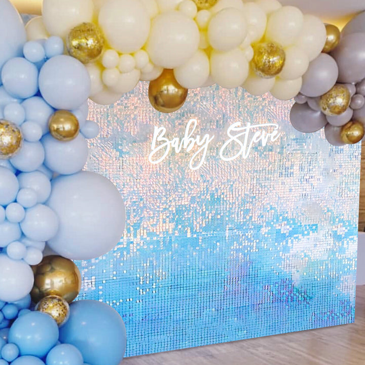 LIGHT BLUE SHIMMER WALL