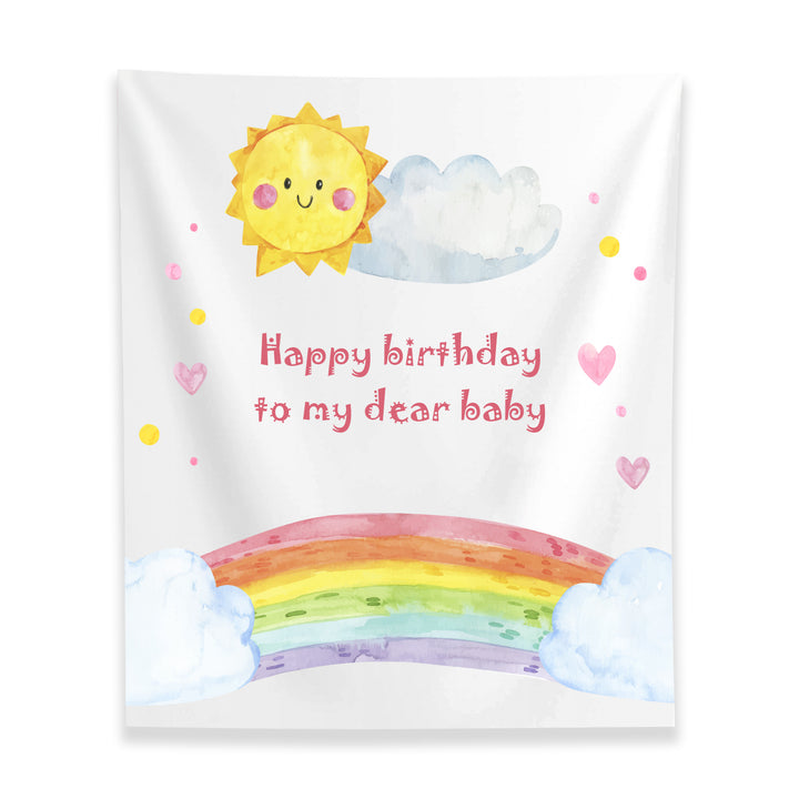 Rainbow Birthday Party Banner Decoration001-2